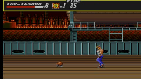 Resetting Streets of Rage version of genesis with the character (AXEL).