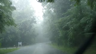 Rainy drive through Crabtree Lake Park NC Part 2