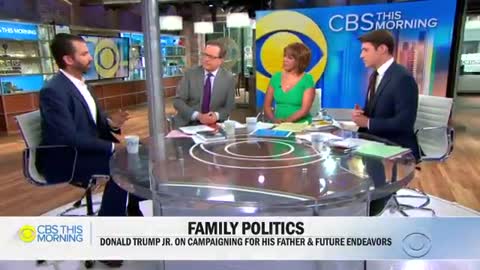 Trump Jr comments on his future political ambitions on CBS This Morning