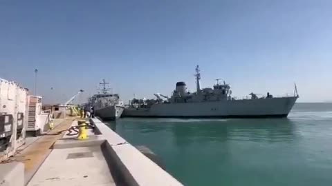 Navy Vessel accidentally crashes into another docked boat!