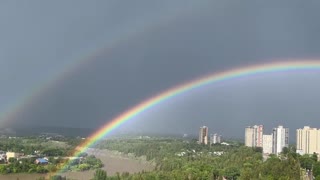 Mesmerizing rainbow caught on camera in Edmonton, Canada