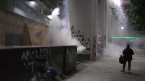 Protesters And US Marshals Battle At The Portland Federal Building