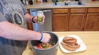 Single Guy Cooking Italian Sausage