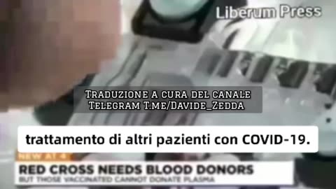 Croce rossa americana vieta alle persone vaccinate di donare il loro sangue.