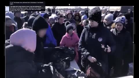 Ukraine citizens speak out about the Ukraine soldiers. Russian soldiers deliver aid to the people