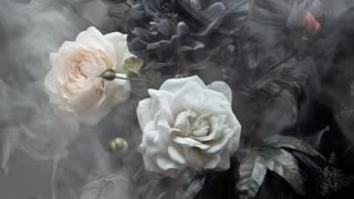 Flowers | Gothic Art | Misty | Mysterious | Digital Art | AI Art #darkflowers