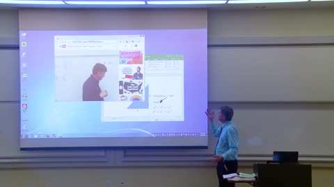 April Fools Prank - Math Professor try to Fix Projector Screen