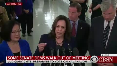 Kamala Harris walks out of Senate Judiciary Comm vote on Kavanaugh