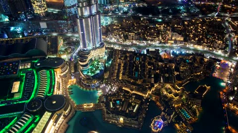 Downtown Dubai cityscape from above