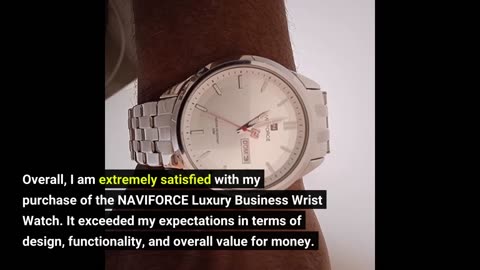 NAVIFORCE Luxury Business Wrist Watches Minimalist Auto Day-Date Calendar Display Stainless Steel