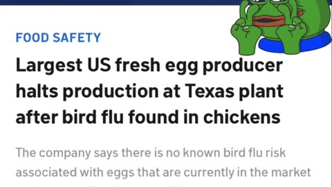 Largest US fresh egg producer halts production at Texas plant after Bird Flu Found in Chickens