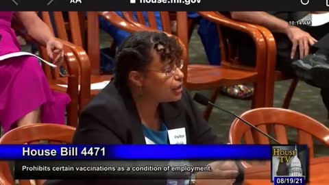 Dr Christina Parks - speaking in the Michigan House on the Vaccine