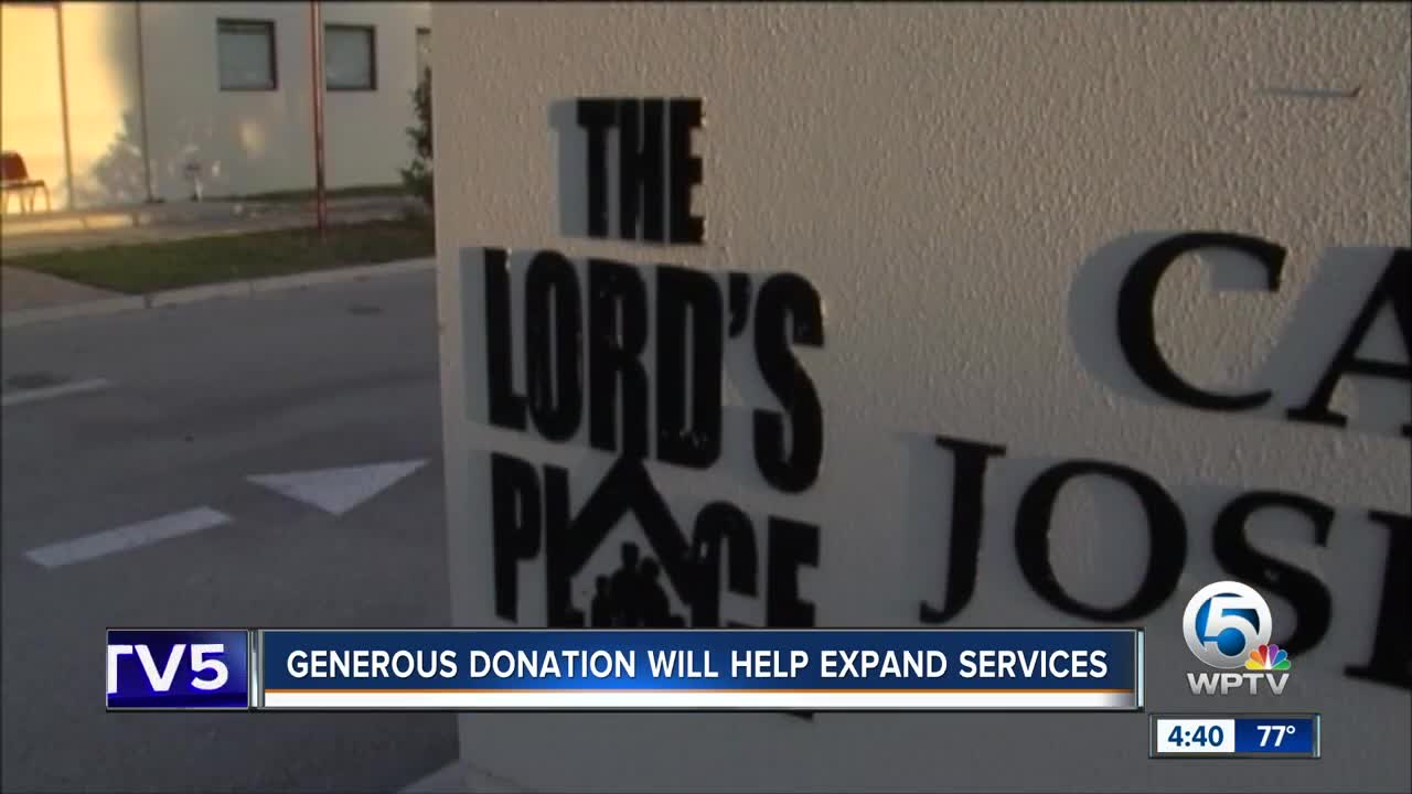 The Lord's Place gets generous donation