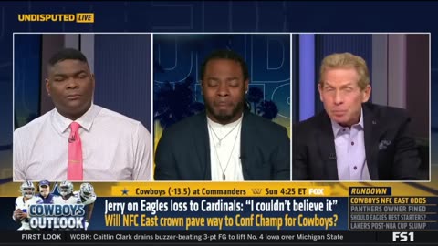 UNDISPUTED Skip Bayless reacts Jerry Jones on Eagles’ Loss Giving Cowboys NFC East Control