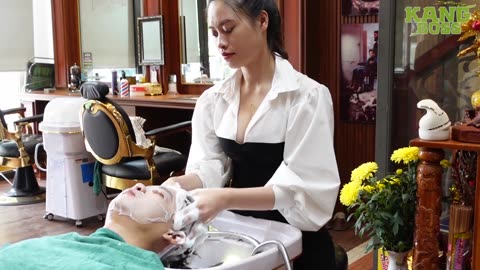 [ASMR] I am so happy that Vietnamese barbers take care of me every day
