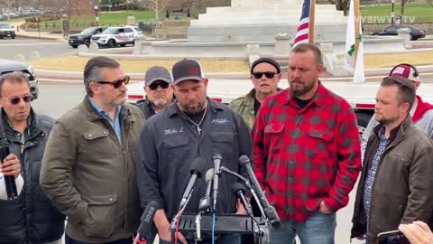 Ted Cruz gives press conference at the Capitol with The People's Convoy 3-10-22