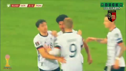 Germany Vs Romania Highlights| 2-1|UEFA | Gnabry 52'Muller 87' Germany 2 Vs Romania 1 Hagi 9'