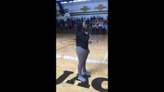 National Anthem Without Microphone