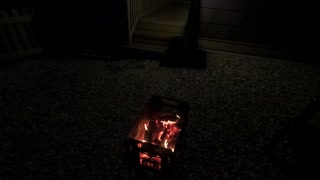 Ambient campfire . Next to a glamping pod in Cumbria