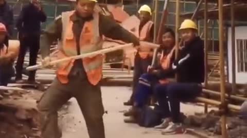 #Michael Jackson reincarnated on a construction site