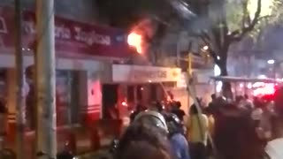 Incendio de almacén en San Pedro