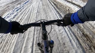Winter Mountain Bike Ride on the Greenway Trail #2