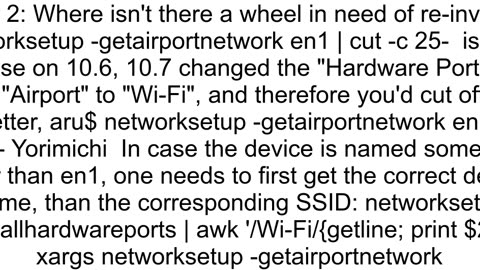 Get wireless SSID through shell script on Mac OS X