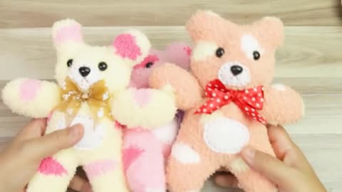 DIY teddy bear from sock | How to Make a Sock Doll | sock doll crafts - teddy bear handmade