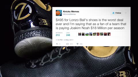 Lonzo Ball REVEALS New $500 Signature Big Baller Brand Shoe