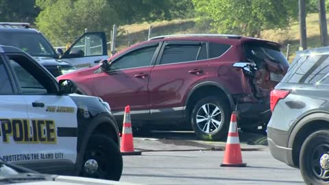 Empty North East ISD school bus involved in 3-vehicle accident