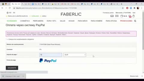 Como abrir una cuenta en Paypal y cargar tu cuenta Faberlic