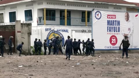 Congo police disperse banned election protest