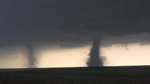 Crazy footage of dual tornadoes caught on camera