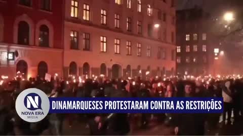 Notícias Mundo - Covid na Dinamarca (Protesto)