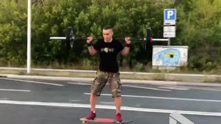 Barbell skating