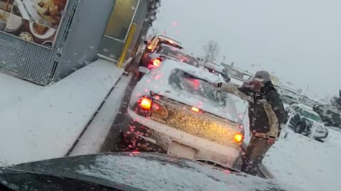 Snowy Canadian Roadside Assistance