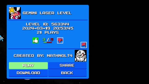 Mega Man Maker Level Highlight: "Gemini Laser Level" by Nathnolt4