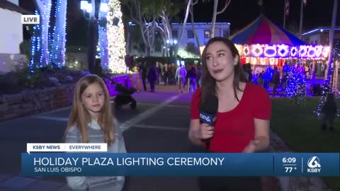 Tree lighting helps kick off holiday happenings in Downtown SLO