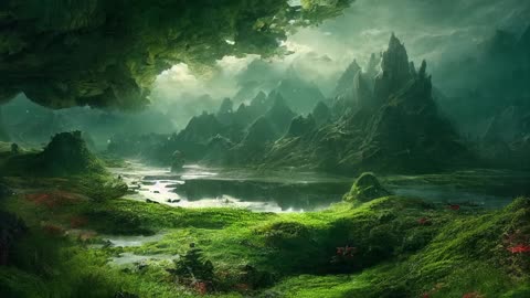 Valley🌲 ULTRA HD , Background Meditative Fantasy Ambient Music💖