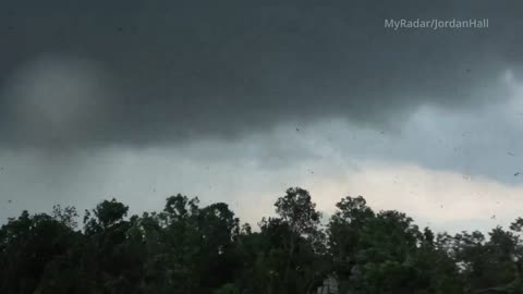 Tornado crosses the road Birch Tree, Missouri on Hwy 60. 5/26/2024