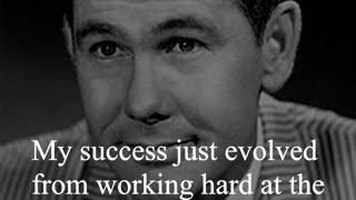 Johnny Carson Quote - My success just evolved from working hard...