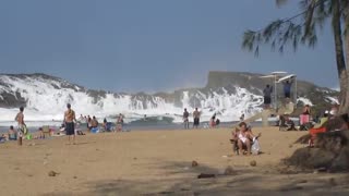 Beautiful Nature - Amazing Beautiful Waves ( beach with waterfalls) in Puerto Rico