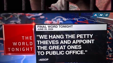 "We Hang The Petty Thieves And Appoint The Great Ones To Public Office." -Aesop