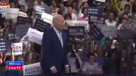 Joe Biden arrives to compaign after debate