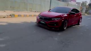 Honda Civic Modified Red