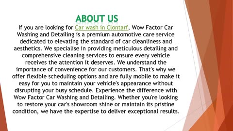 If you are looking for Car wash in Clontarf