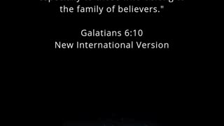 Today's Bible Study Galatians 6:10