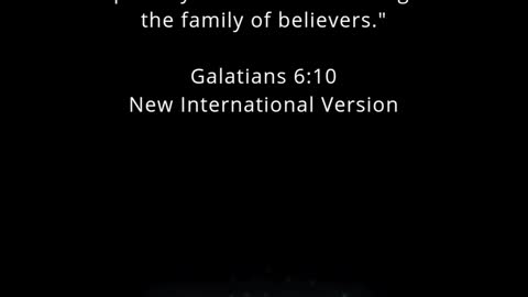 Today's Bible Study Galatians 6:10