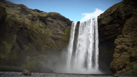 Natural scenery waterfall