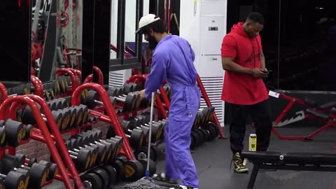 Elite Powerlifter Pretended to be a CLEANER | GYM PRANK